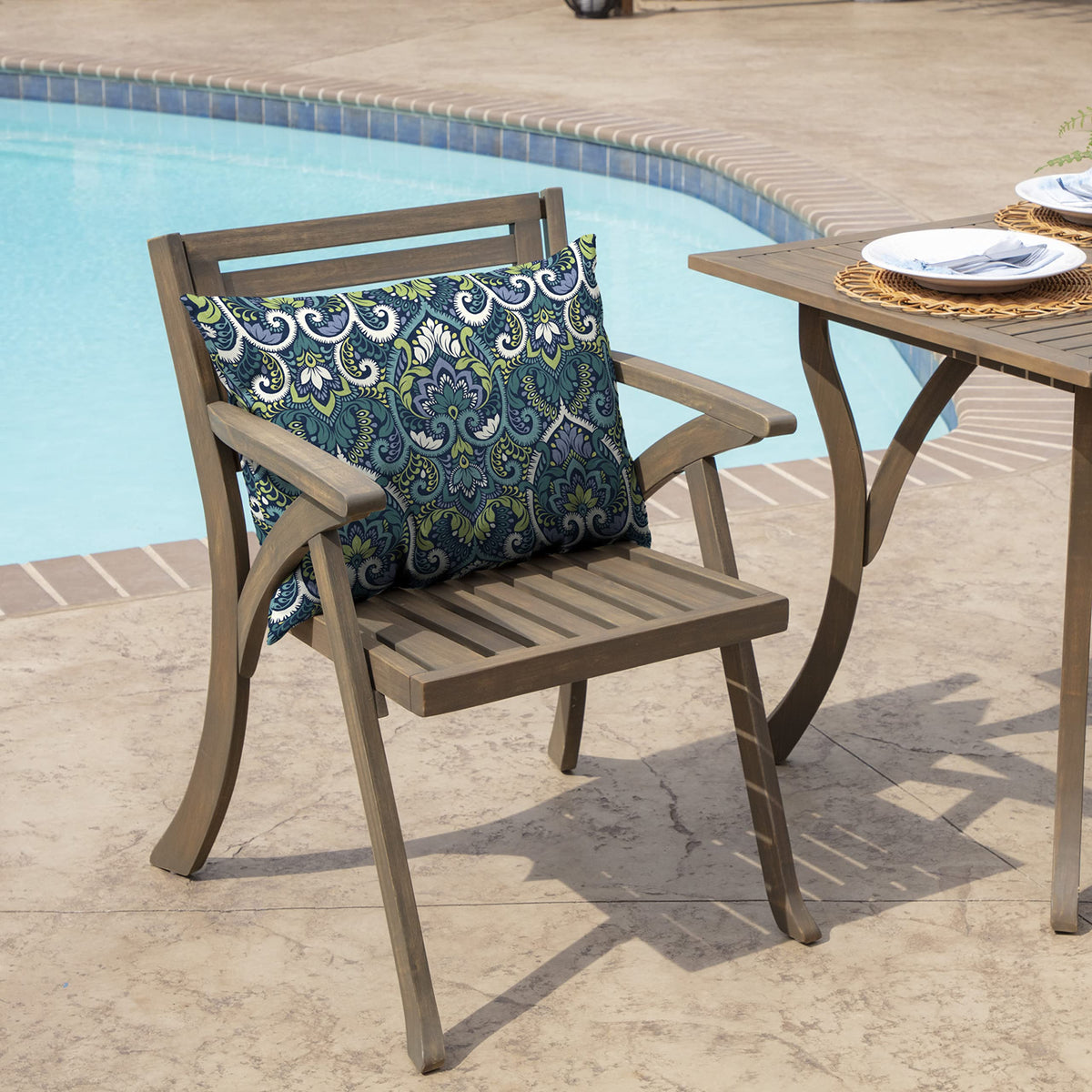 Arden outdoor-indoor cushion 23 by 17 by 5 back supports lounging with stable plush feel.