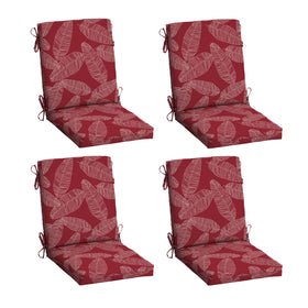 Arden Selections 4-Pack outdoor chair cushion in ocean leaf pattern for all-weather comfort.