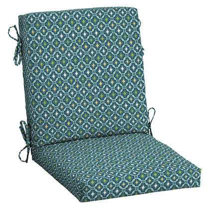 Arden Selections Alana Tile outdoor midback cushion front view for dining
