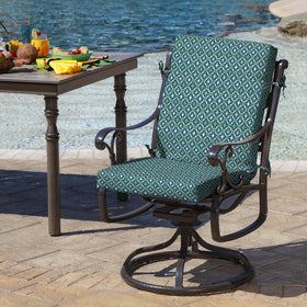 Arden Selections Alana Tile cushion side view fits most chairs