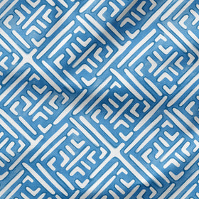 Arden Selections Amalfi Blue Tile cushion back-detail highlights four-tie system