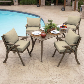 Arden Selections back cushion for indoor outdoor use shown in living area setup.