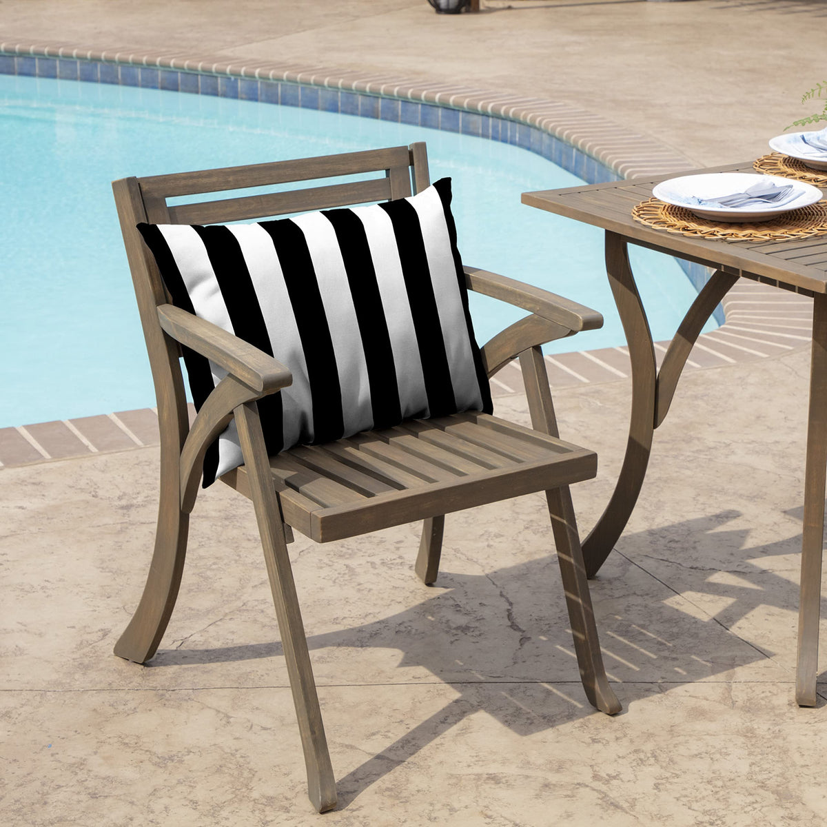 Arden Selections cabana-stripe fabric closeup showing fade-resistant material
