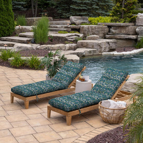 Rain-proof finish on Arden Selections chaise cushion resists moisture.