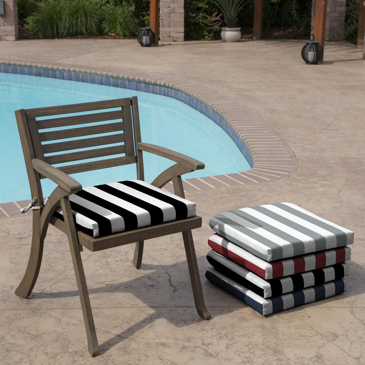 PFAS-free water and stain treatment visible on Arden Selections cushion.