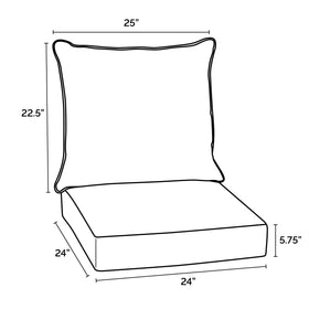 Arden Selections cushions on patio chair demonstrate secure fit for windy days.