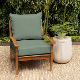 Arden Selections EarthFIBER fabric close-up shows UV-treated bamboo blend for fade resistance.