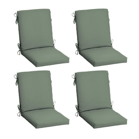 Arden Selections earthFIBER outdoor chair cushion in sage green texture for patio comfort.
