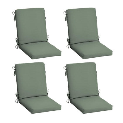Arden Selections earthFIBER outdoor chair cushion in sage green texture for patio comfort.