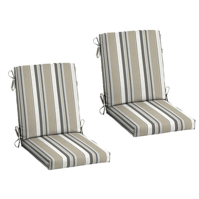 Arden Selections earthFIBER seat cushion on outdoor dining chair for comfy meals