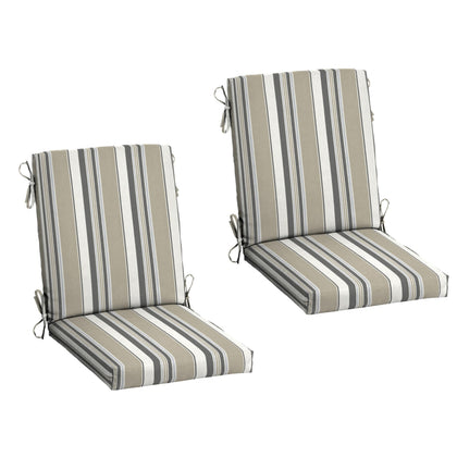 Arden Selections earthFIBER seat cushion on outdoor dining chair for comfy meals