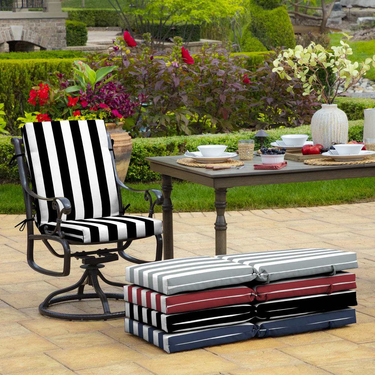 Arden Selections fabric close-up reveals durable outdoor-ready texture.