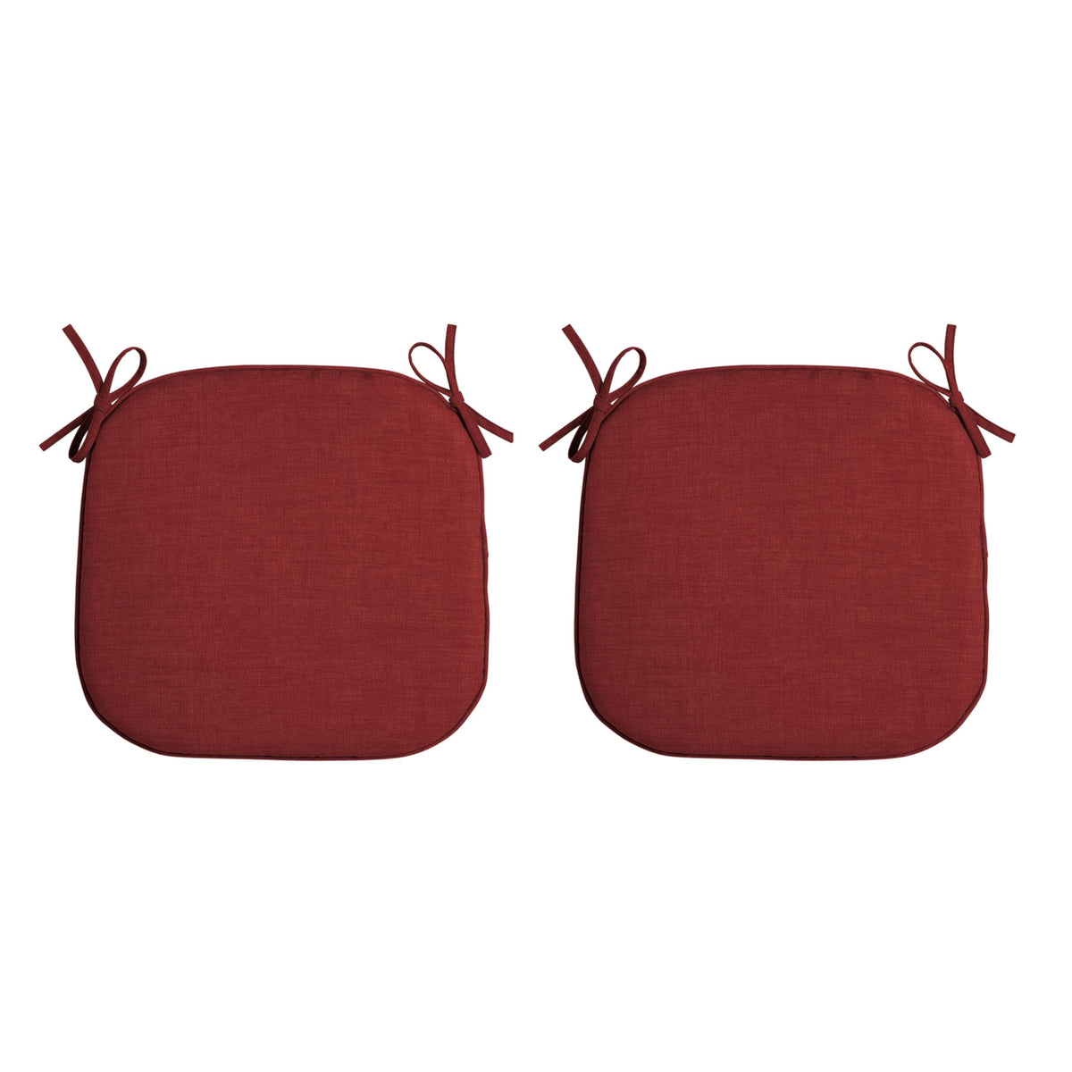 Arden Selections foam seat pad 17x16 ruby red, front view for outdoor comfort
