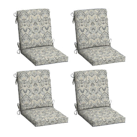 Arden Selections four-pack chair cushions, front view on patio for comfortable outdoor dining