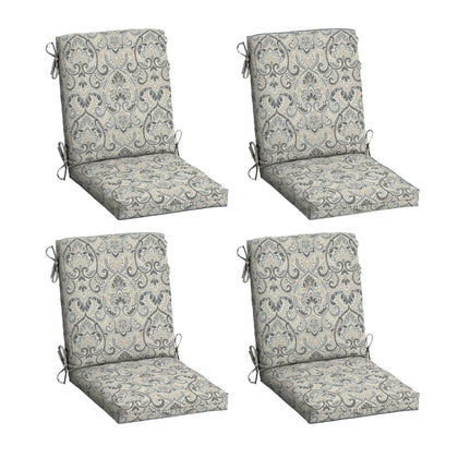 Arden Selections four-pack chair cushions, front view on patio for comfortable outdoor dining