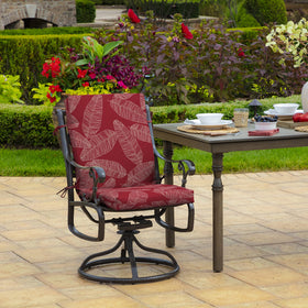 Arden Selections high-back cushion close-up showing 3.5 inch thickness for added seating support.