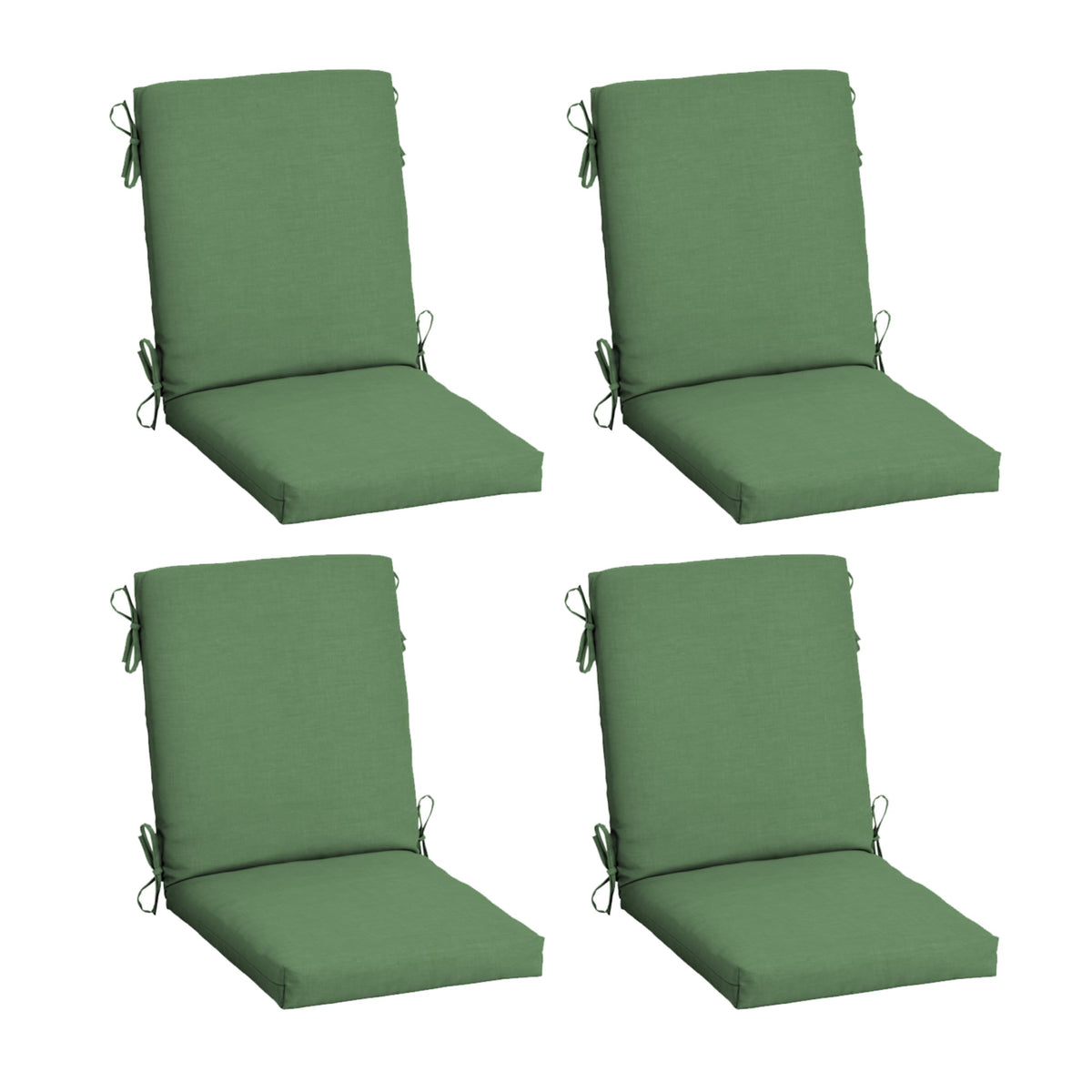 Arden Selections outdoor chair cushion 20x44 in bright moss green for patio comfort.