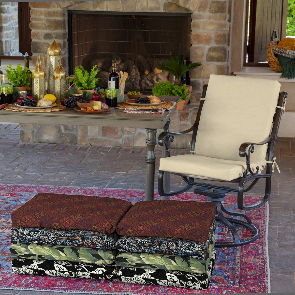Arden Selections fade-resistant exterior preserves color on sunny patios