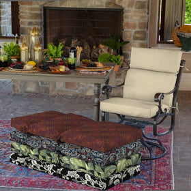 Arden Selections four-ties system secures cushion on chair