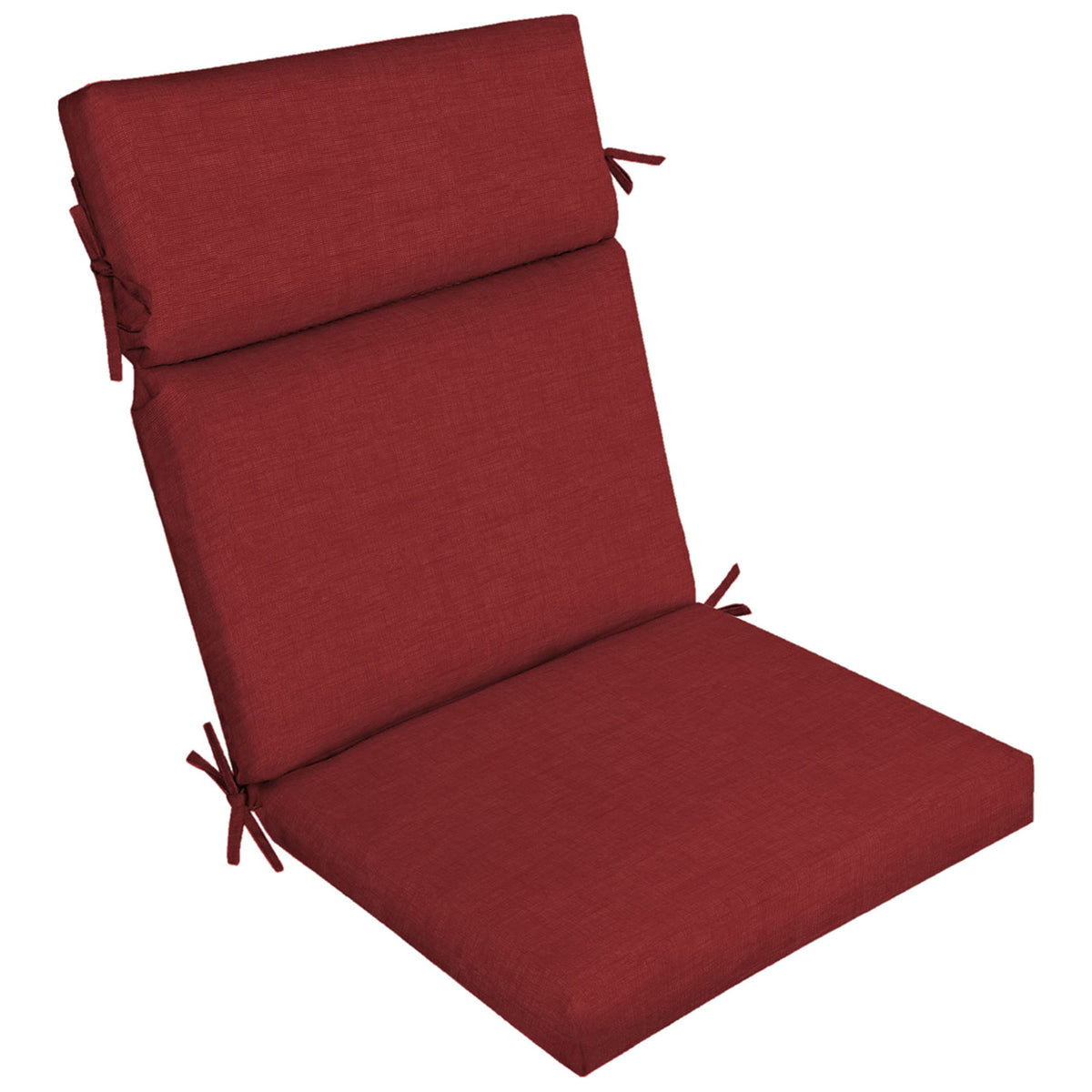 Arden Selections Ruby Red Leala outdoor chair cushion with fade-resistant fabric for sunny patios.