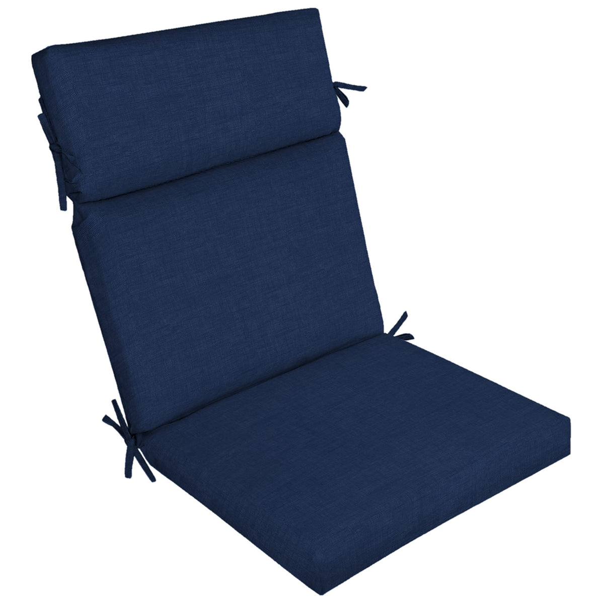 Arden Selections Sapphire Blue cushion front view; designed to fit most outdoor chairs.