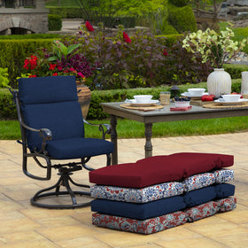 Arden Selections Sapphire Blue cushion stitching detail; reinforced construction and ties.