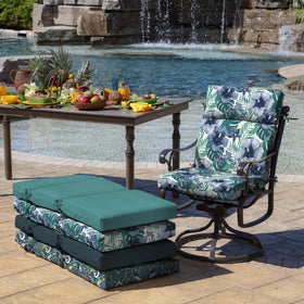 Arden Selections cushion fits standard outdoor dining chairs for easy setup