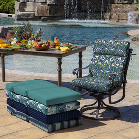 Arden Selections rain-proof cushion handles light rain on patios with ease.