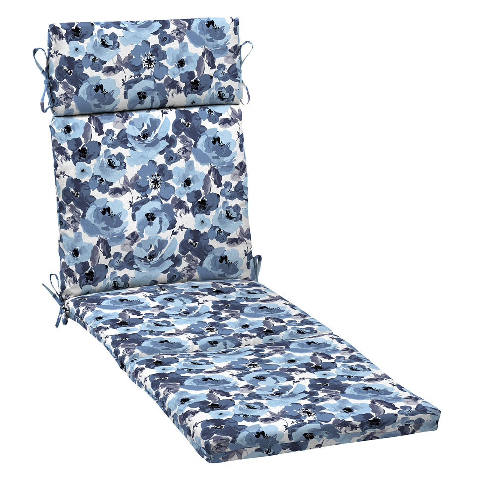 Arden Selections outdoor chaise cushion front view—weatherproof comfort for patio lounging.