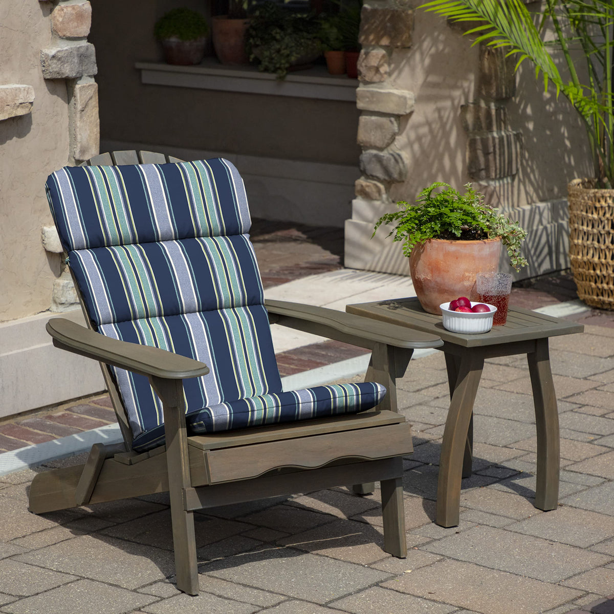 Arden Selections outdoor cushion with rain-proof fabric for use on damp decks