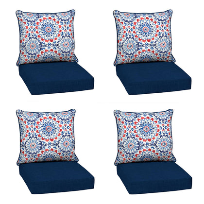 Arden Selections deep seat back cushion in Clark Blue offers plush outdoor support.