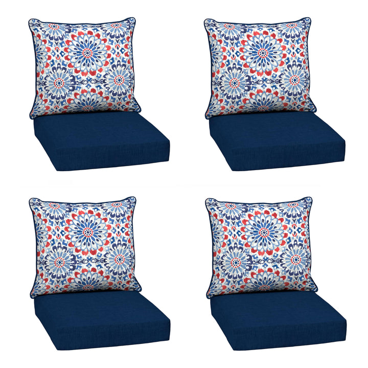 Arden Selections deep seat back cushion in Clark Blue offers plush outdoor support.