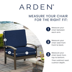 Aqua Blue Fusion Floral Arden cushion enhances outdoor dining ambience