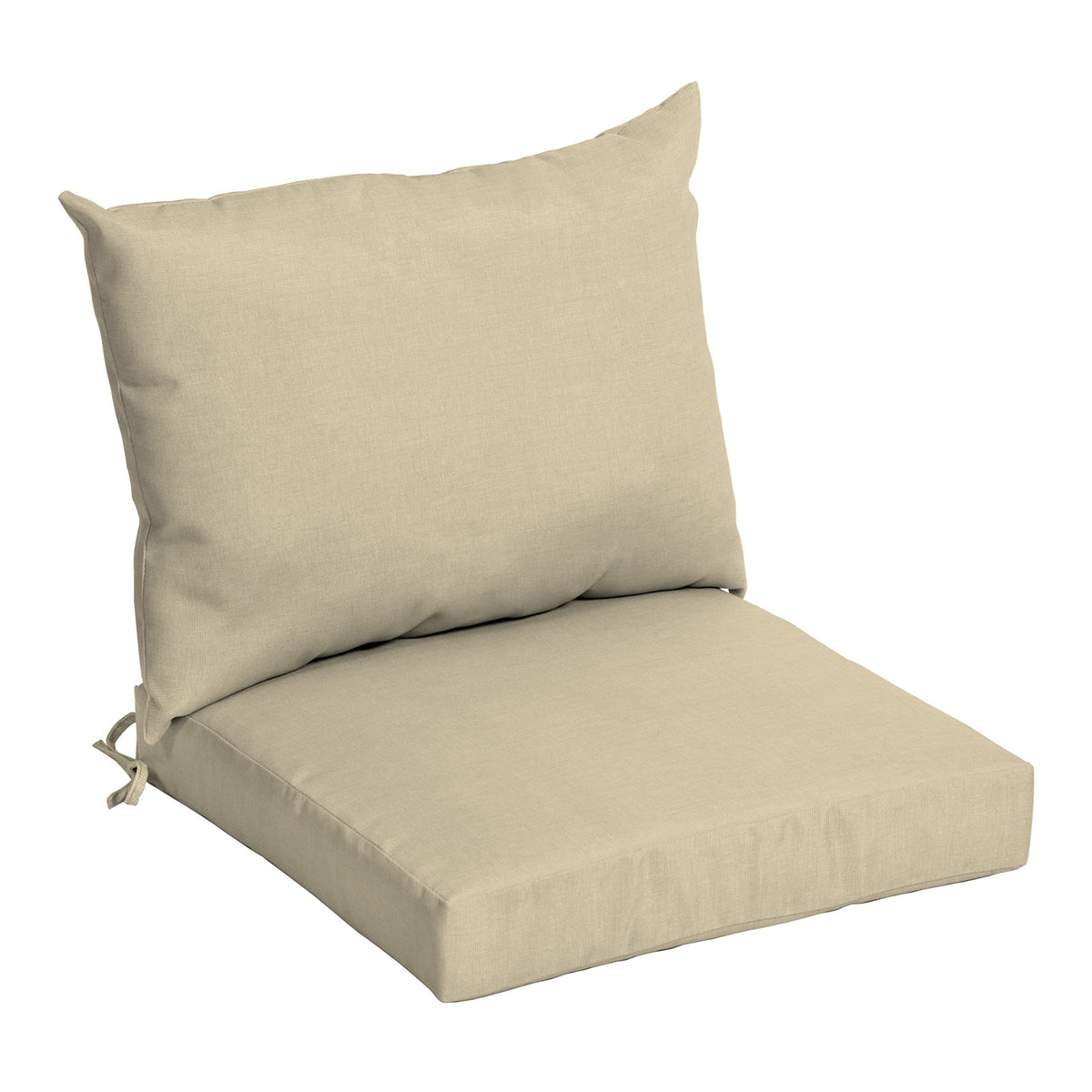 Arden Selections back pillow for outdoor dining chair offers cozy support.