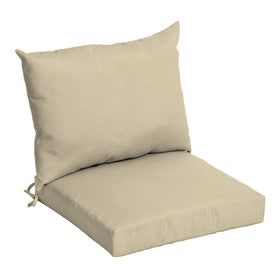 Arden Selections back pillow for outdoor dining chair offers cozy support.