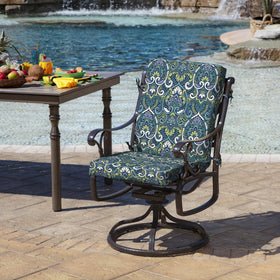 Arden Selections cushion with water-repellent finish protects against light rain during outdoor meals