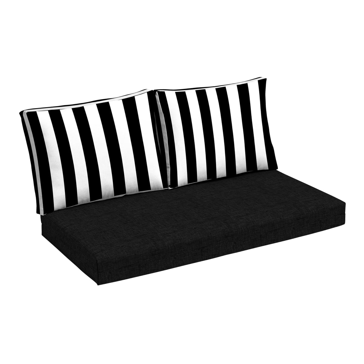 Arden Selections outdoor loveseat cushions top view for patio seating