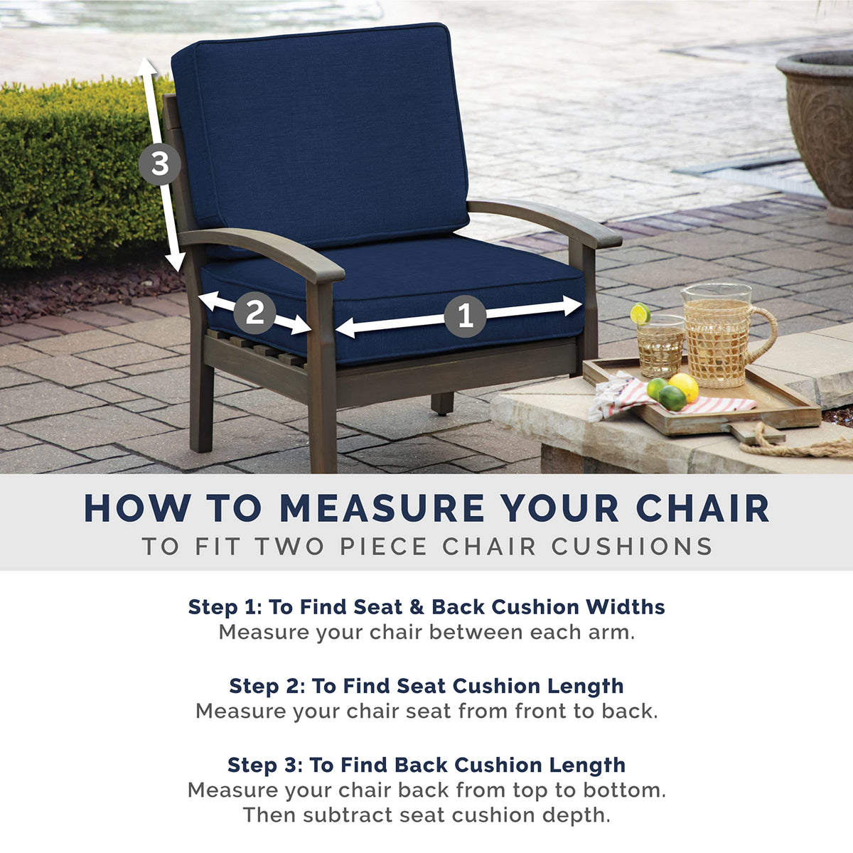 Fits most standard outdoor loveseats for quick styling updates with Arden Selections cushions