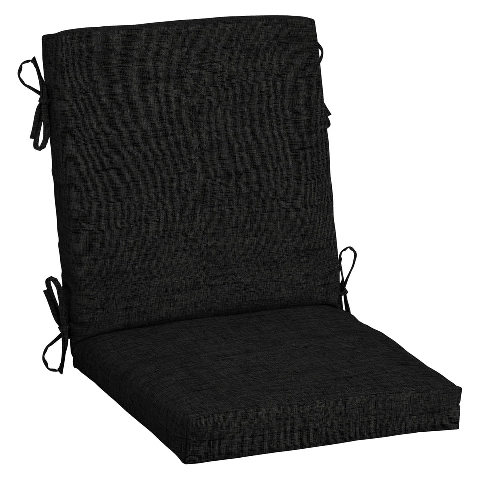 Arden Selections cushion full view shows coverage and comfort for outdoor dining.