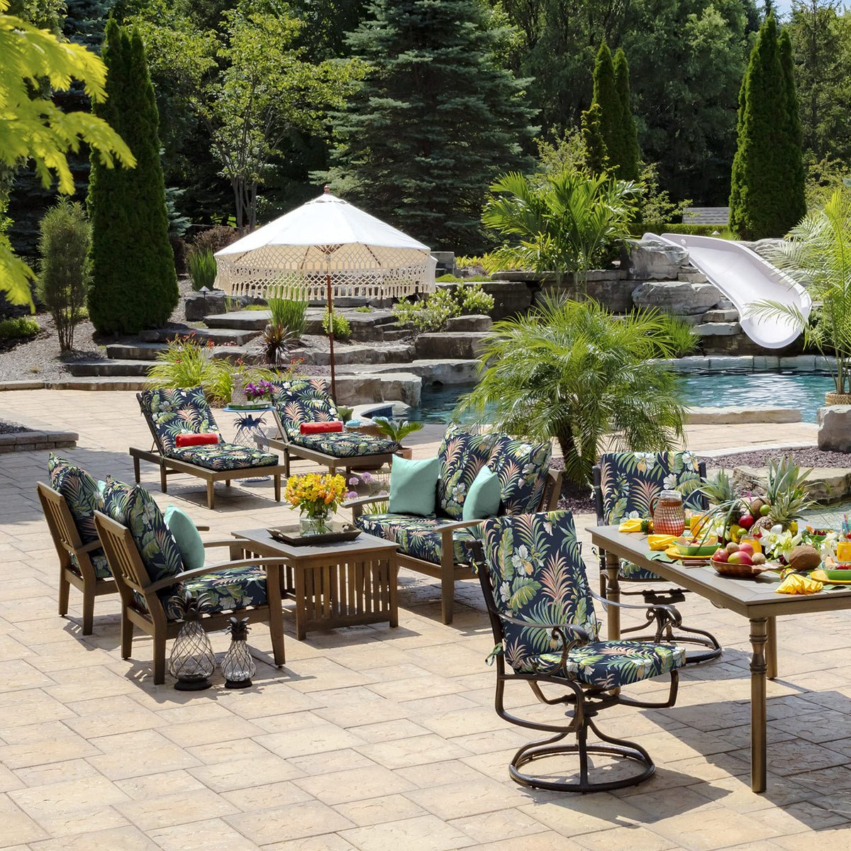 C0 PFAS-free coating on Arden Selections outdoor pillow fabric