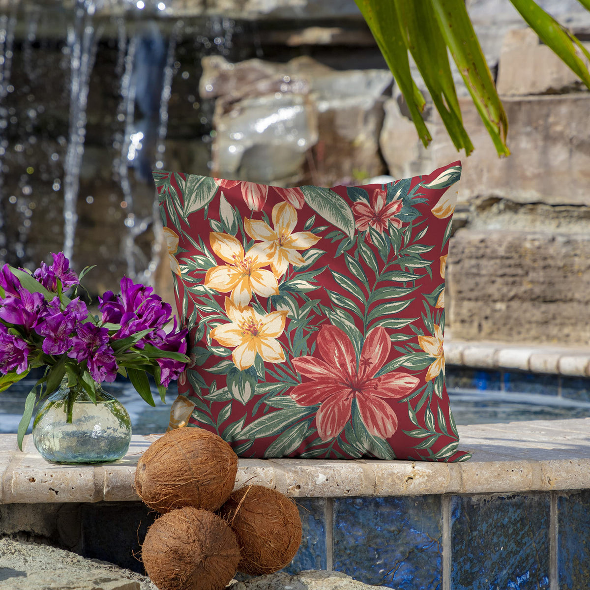Arden Selections Ruby Clarissa close-up showing durable fabric weave for outdoor use.