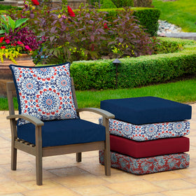 Arden Selections recycled polyfill back cushion offers plush loft.