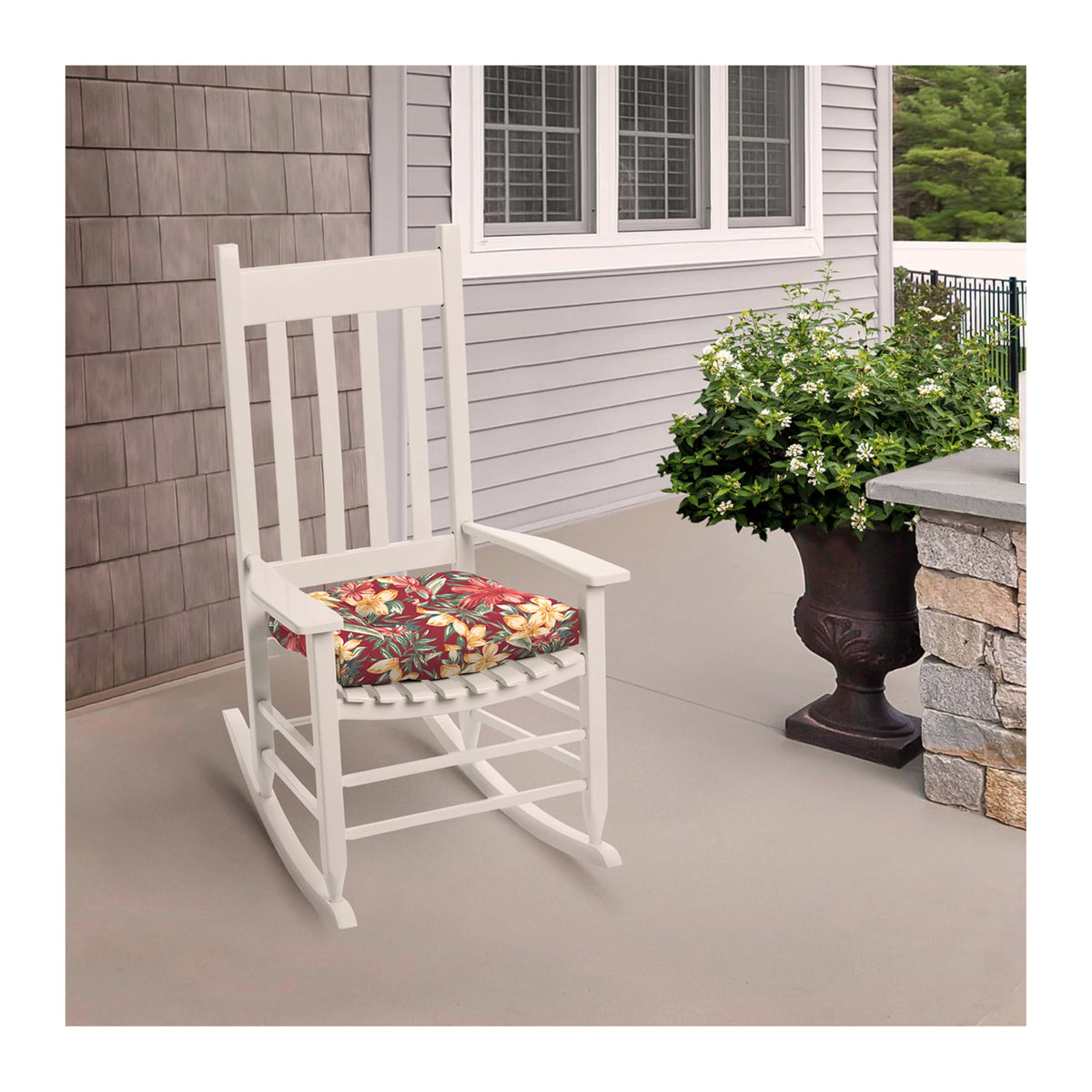 Arden Selections rocking chair cushion 20x18 close-up fabric highlights outdoor-friendly color