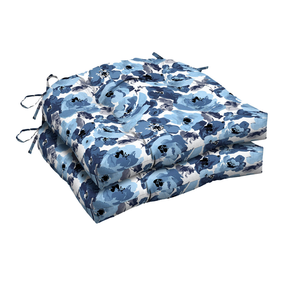 Arden Selections rocking-chair cushion in blue garden floral pattern for outdoor comfort