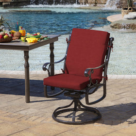 Arden Selections Ruby Red Leala chair-back cushion side view supports full back comfort