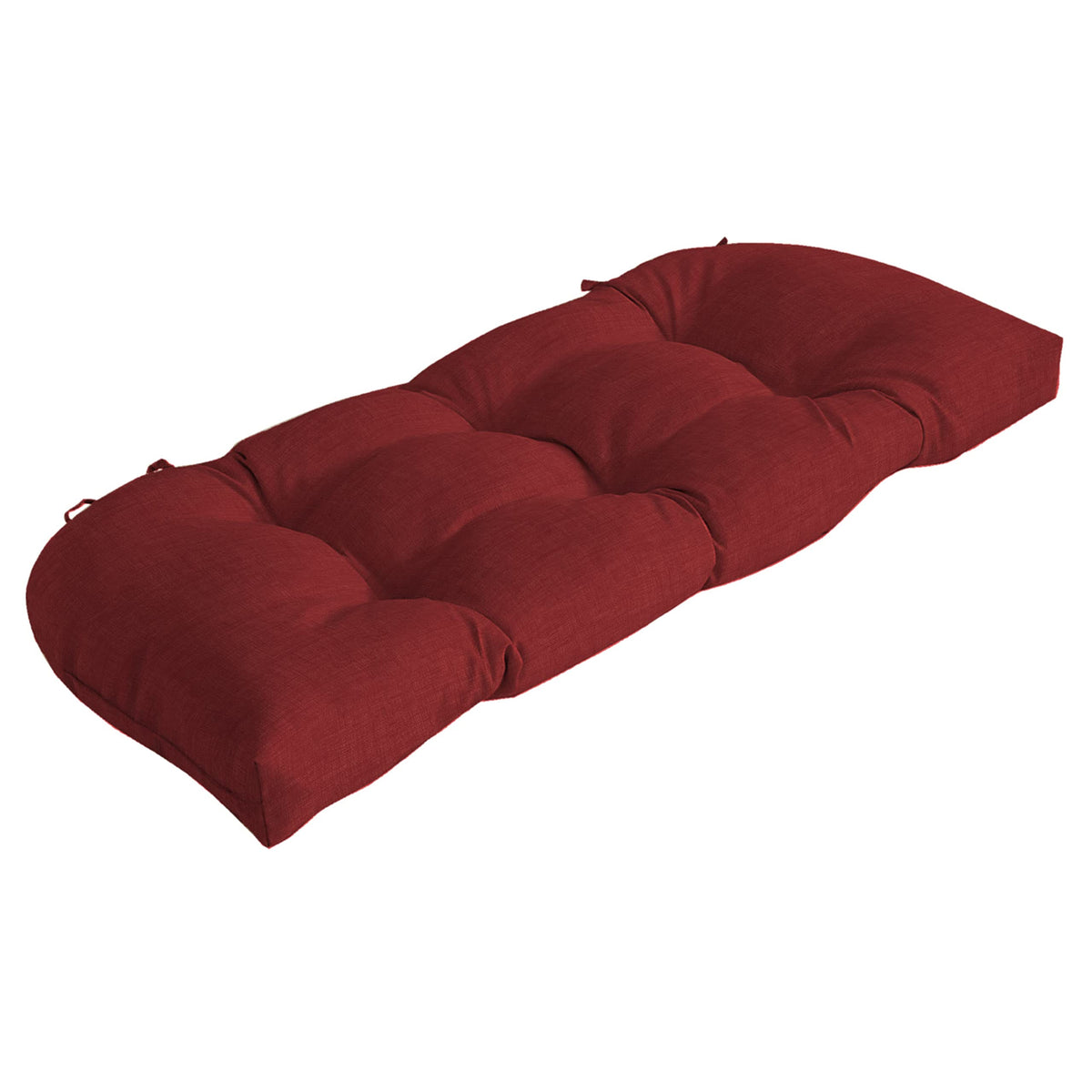 Arden Selections Ruby Red Leala cushion, front view, adds vibrant outdoor color