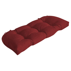Arden Selections Ruby Red Leala cushion, front view, adds vibrant outdoor color