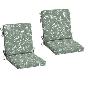 Arden Selections Sage King Palm high-back cushion front view showing outdoor resilience