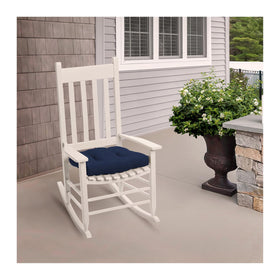 Arden Selections Sapphire Blue Leala rocking chair cushion with fade-resistant outdoor fabric.