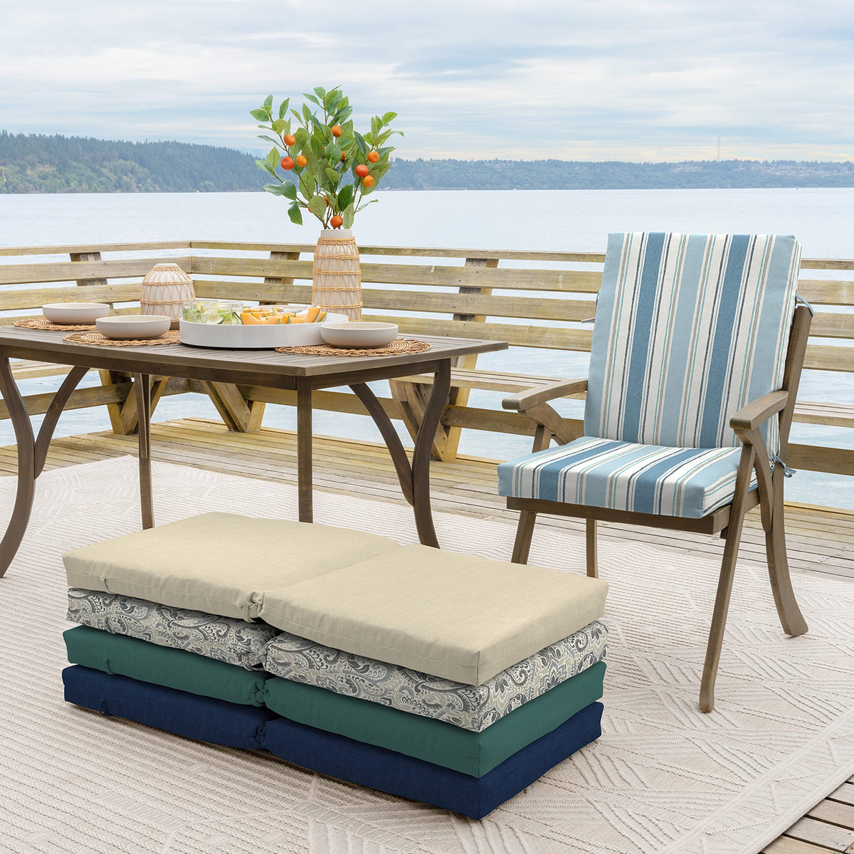 Arden Selections seat-back 20x24 back view supports full seating comfort.